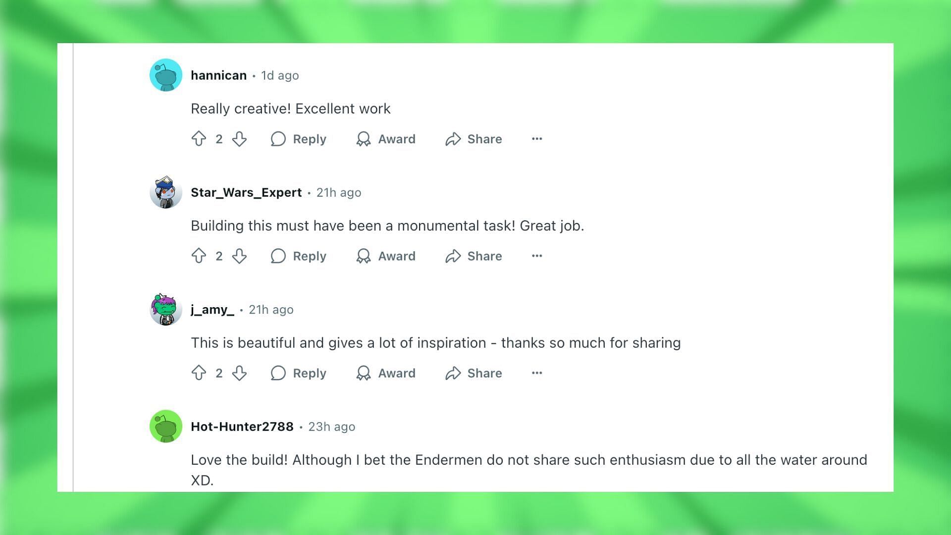 Redditors react to the End city build (Image via Reddit)